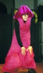 Darcy in penis outfit touches self
