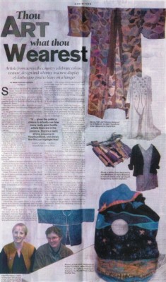 "Second Skin: Art to Wear" in The Telegram