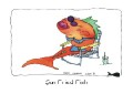 "Sun Fried Fish" card front