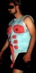 blue muscle vest with sporran